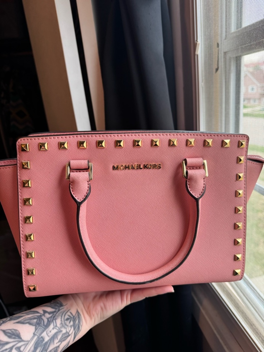 Michael Kors Pink Studded Purse
